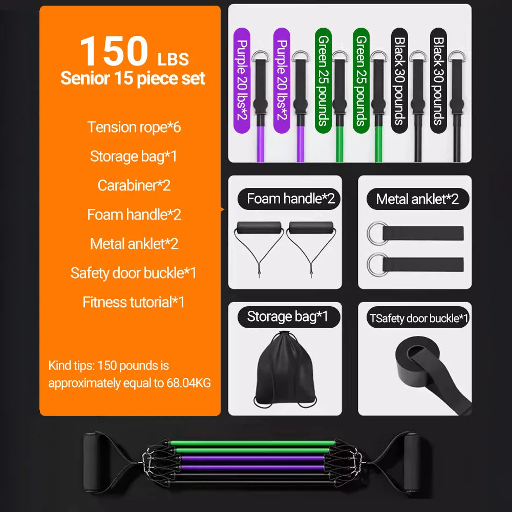 Elastic Bands Kit | Full Body Resistance Training Set